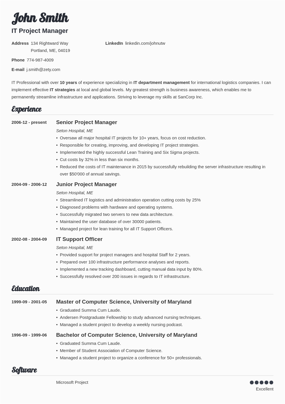 best resume templates