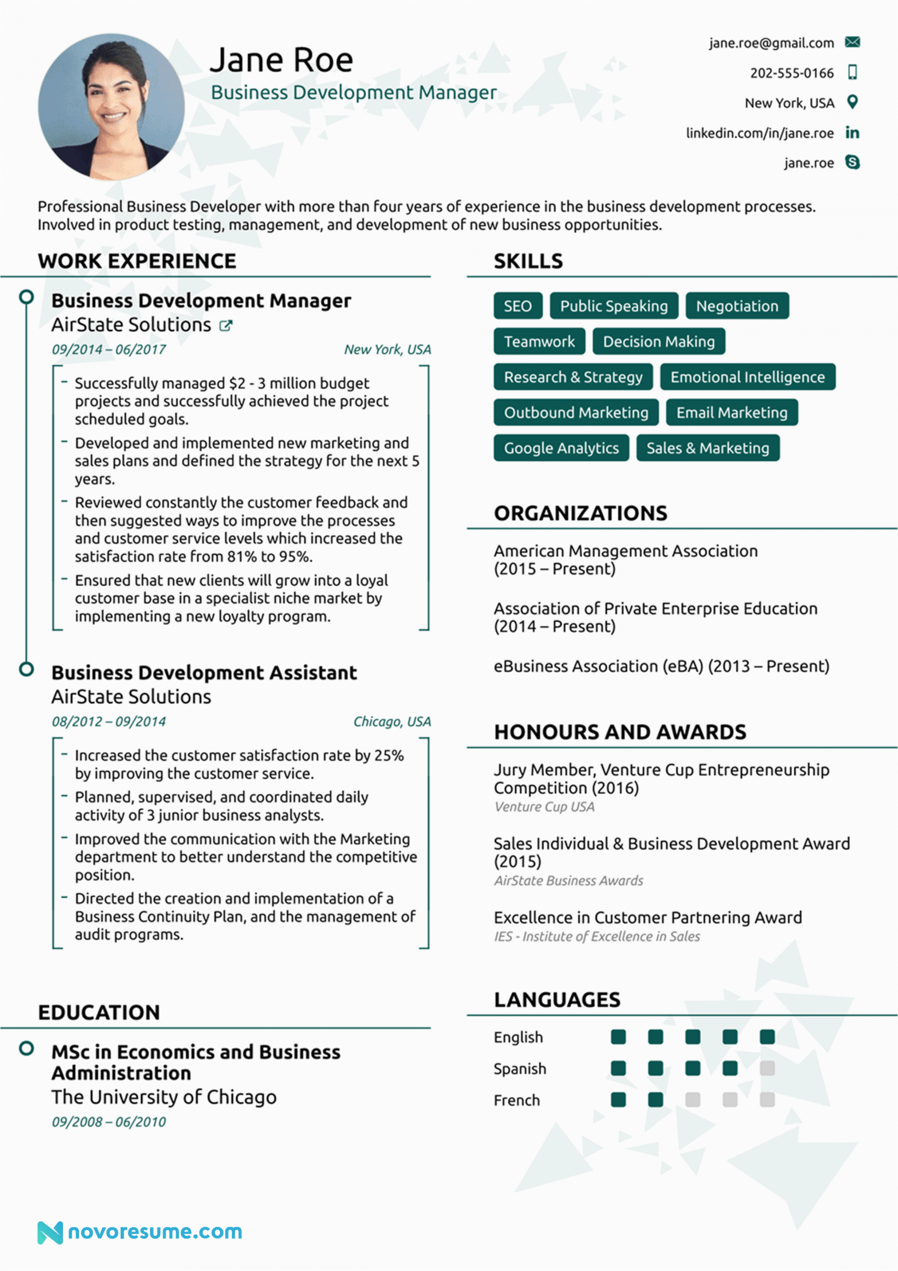resume format 2020 examples resume