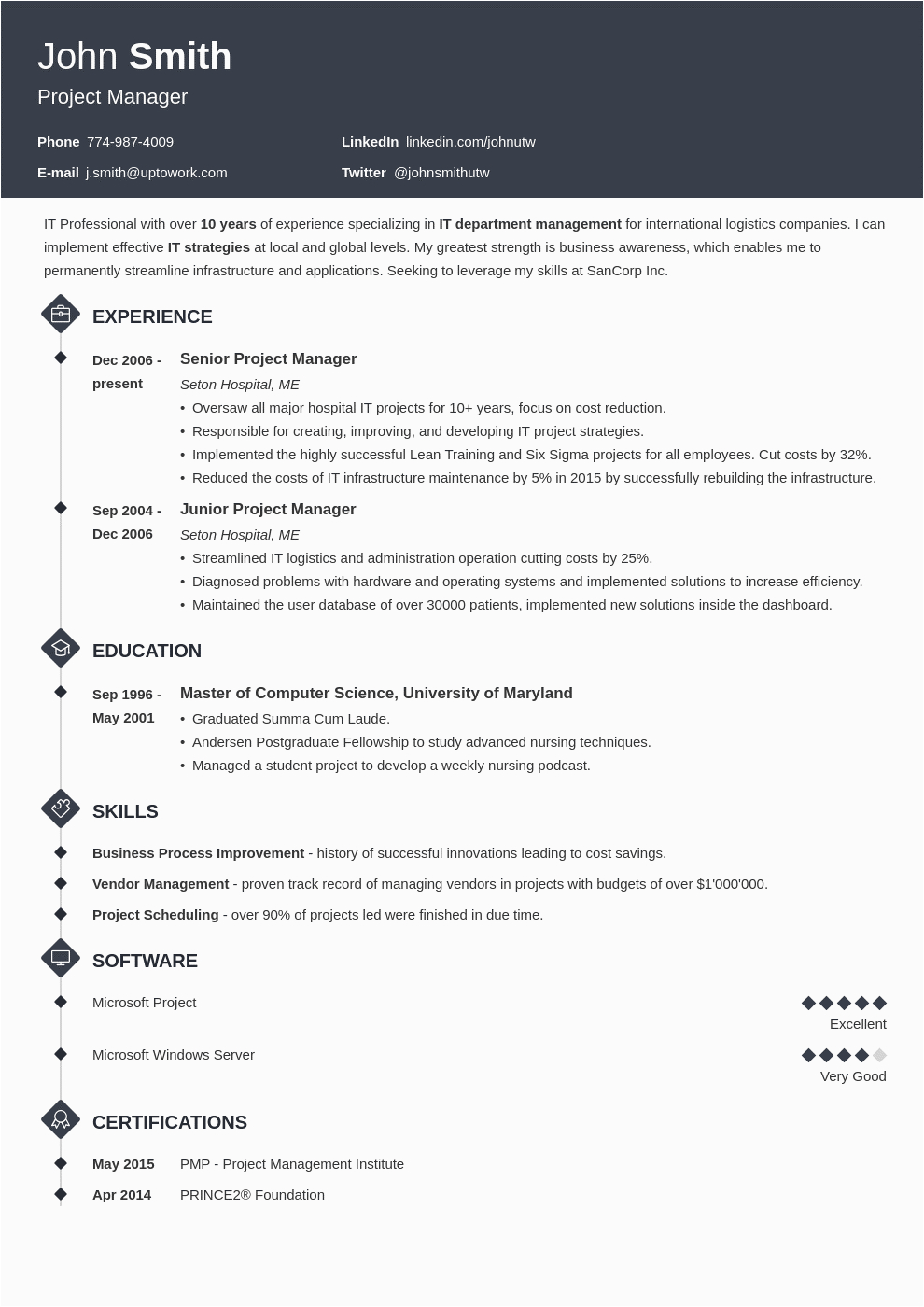 Diamond Resume Cv Template Free Download 25 Resume Templates for Microsoft Word [free Download]