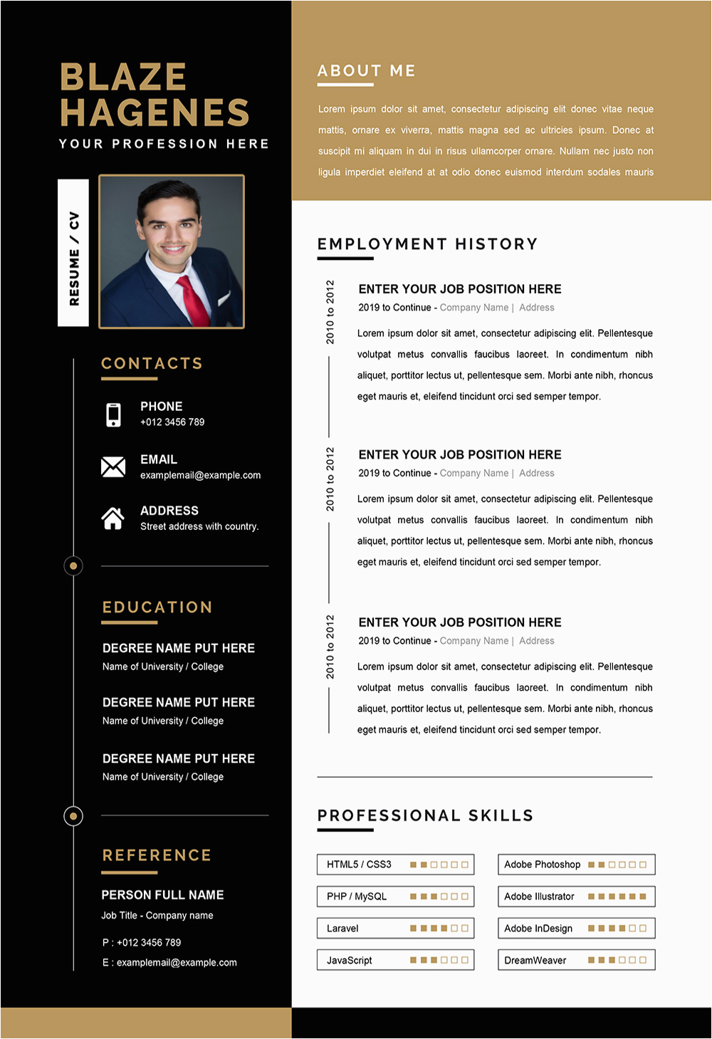clean agricultural resume template