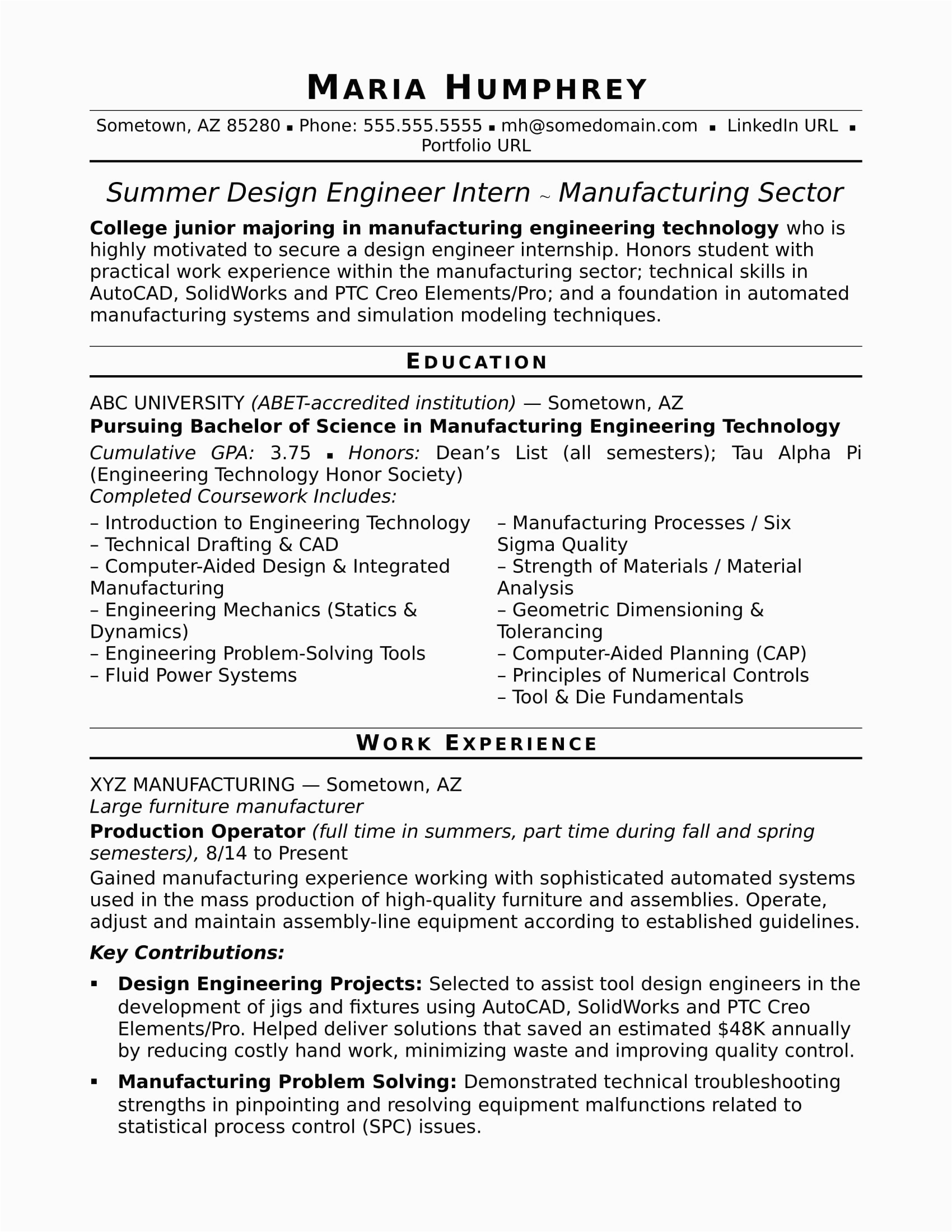 entry level electrical engineering resume sample