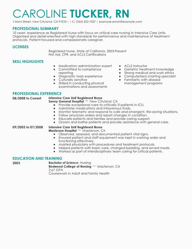 entry level nurse resume sample