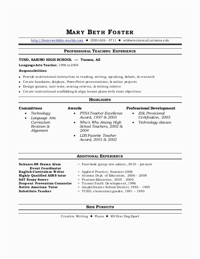 foster resume ed tech coord