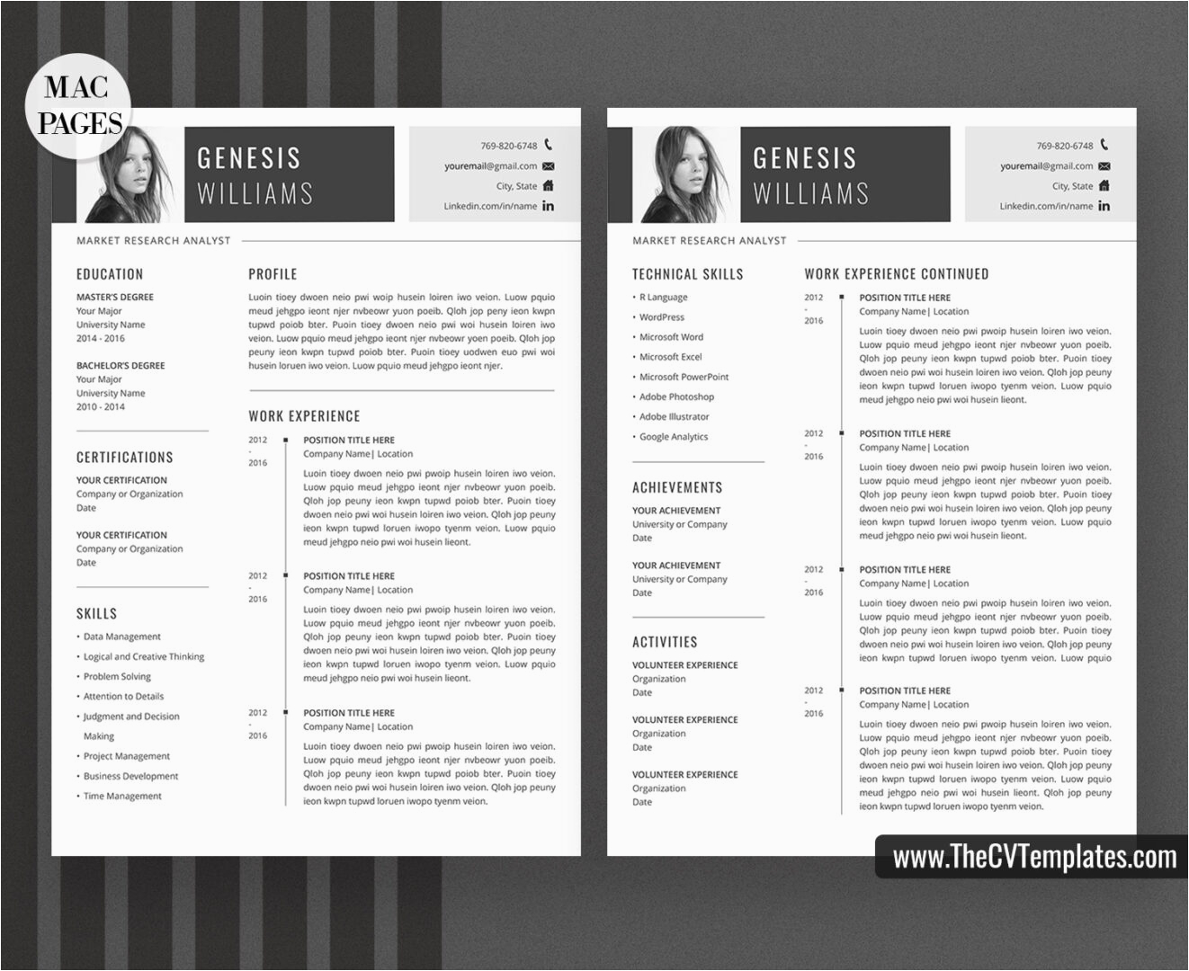 mac pages cv template curriculum vitae professional resume template cover letter modern resume creative resume simple resume minimalist cv template for apple pages 14
