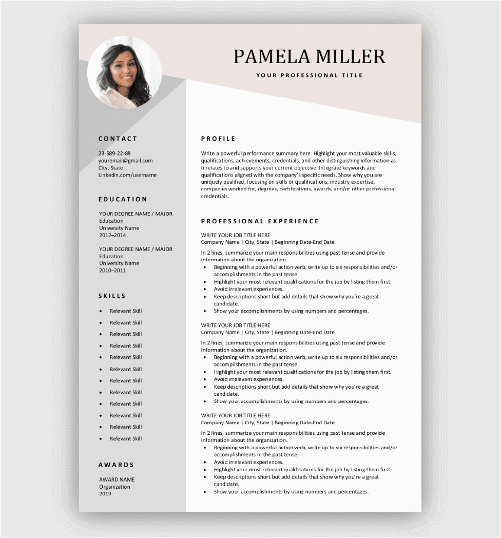 free resume templates