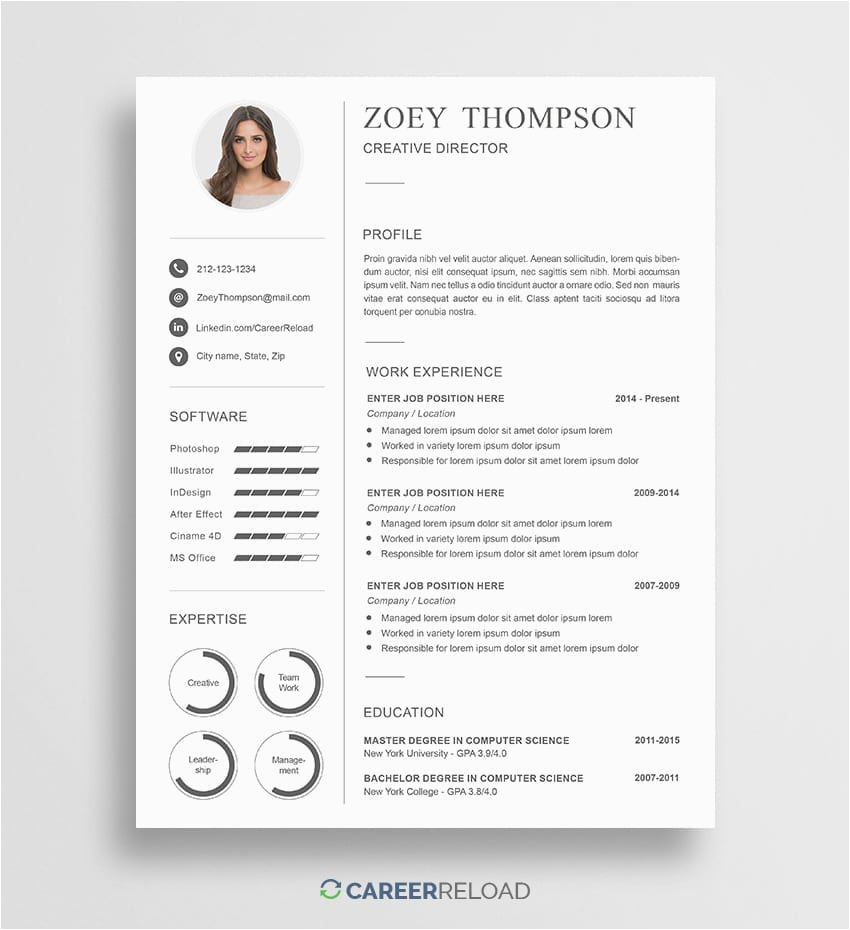 Free Download Resume Templates with Photo Free Shop Resume Templates Free Download Career