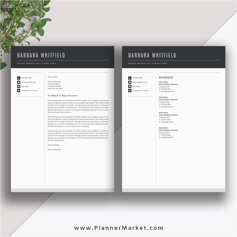 want your resume stand out try this beautiful resume template with matching cover letter references template the barbara resume