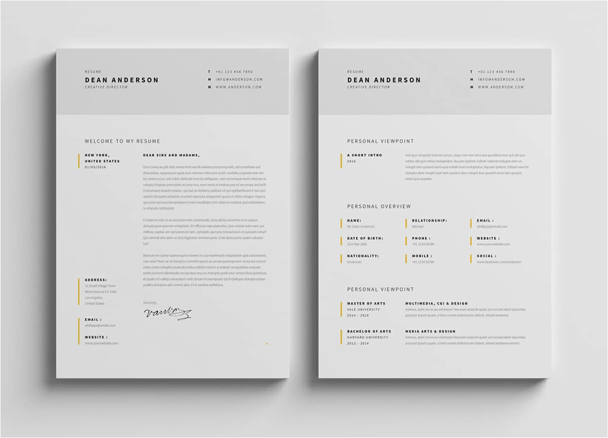 minimalist resume templates