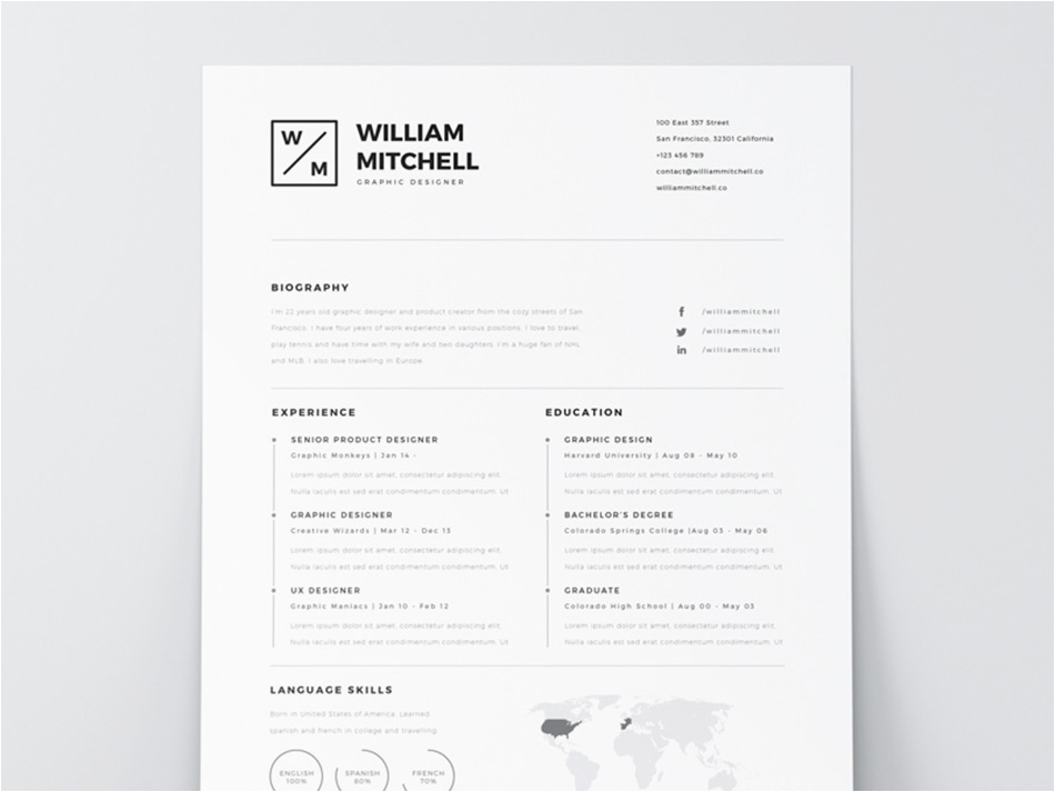 best free design resume templates