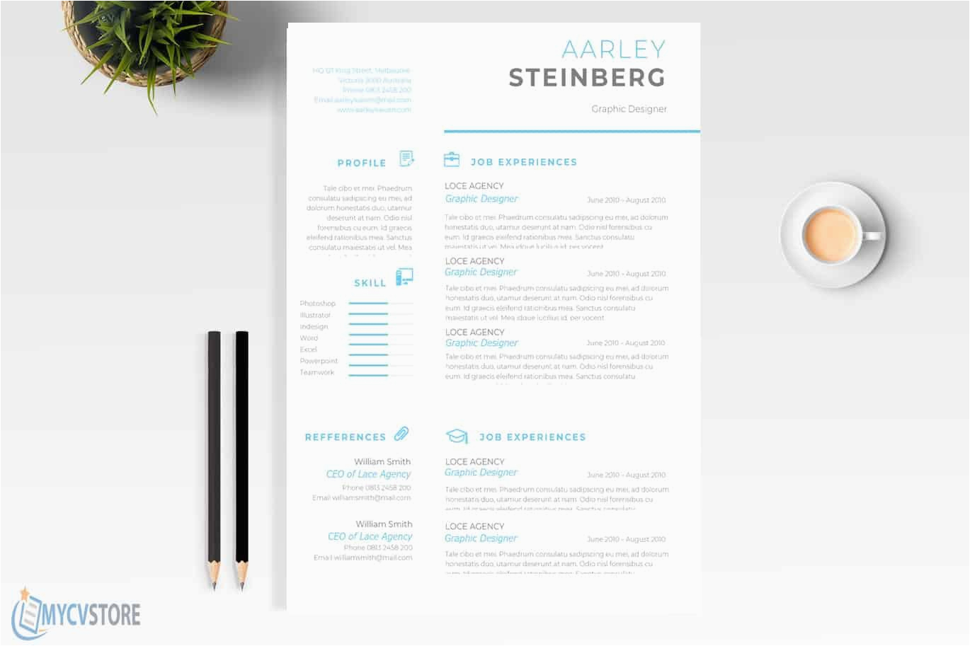 clean minimalist resume template