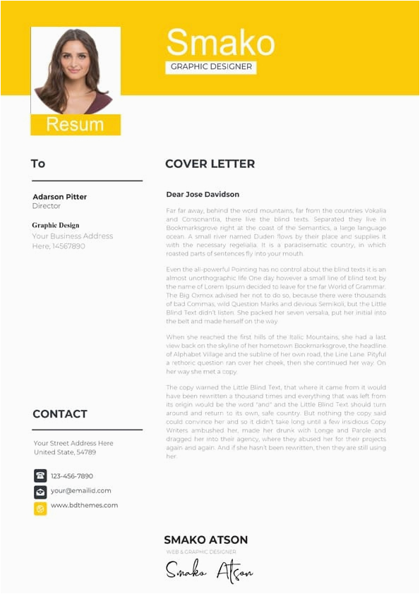 modern cover letter 3