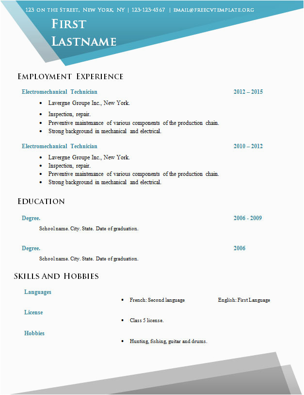 free cv template no sign up 517 to 524