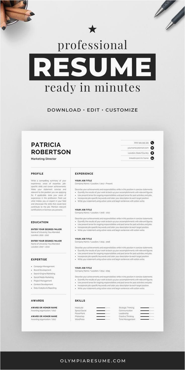 free resume templates word no sign up