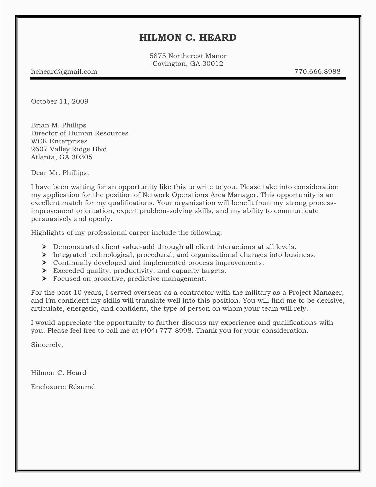 sample cover letter for resume 6026