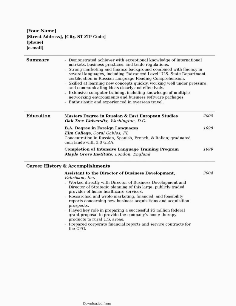 college graduate functional resume