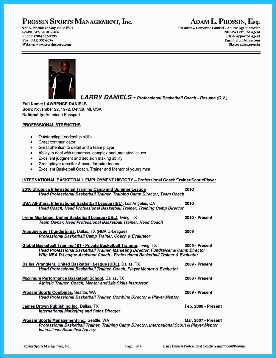 High School Basketball Coach Resume Sample Captivating Thing for Perfect and Acceptable Basketball