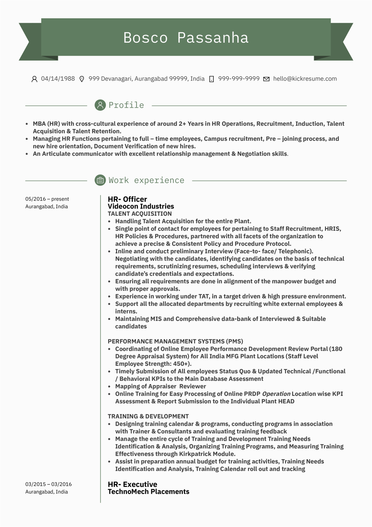 human resources assistant manager resume sample