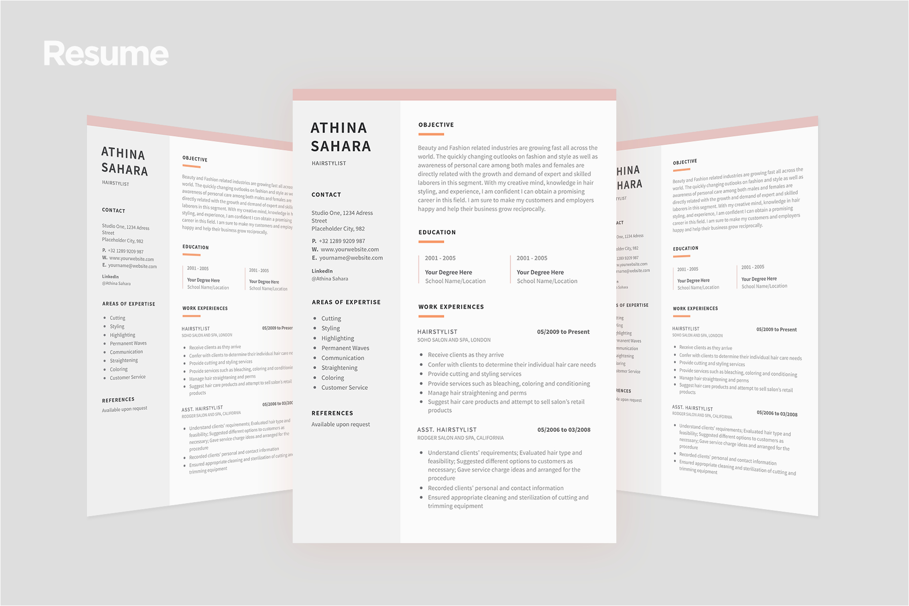 resume template match with cover letter