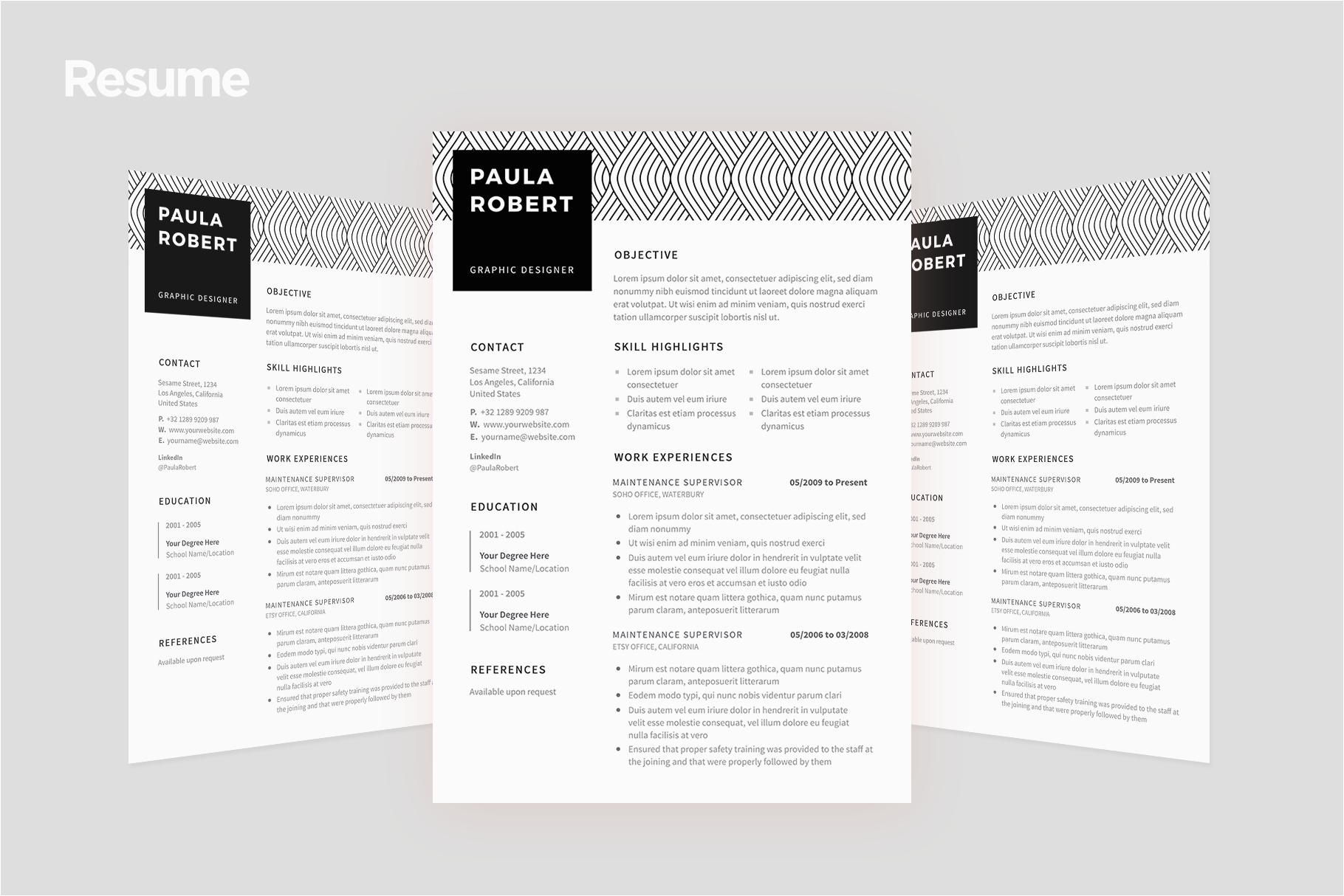 resume template match with cover letter