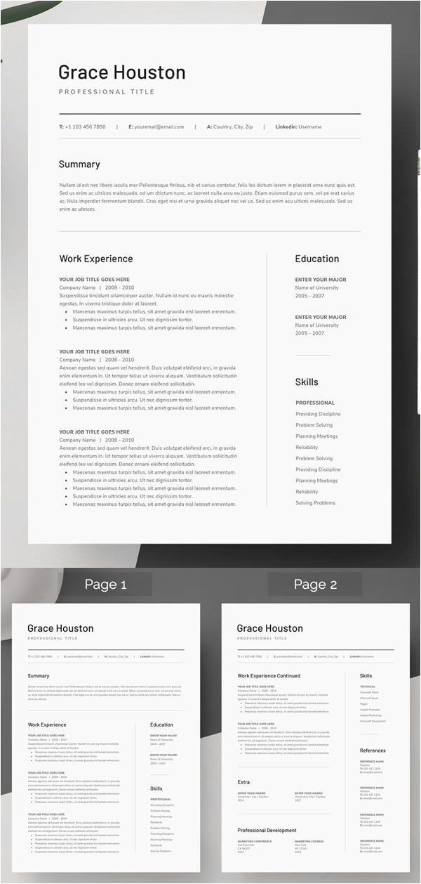 21 professional cv resume templates with matching cover letter