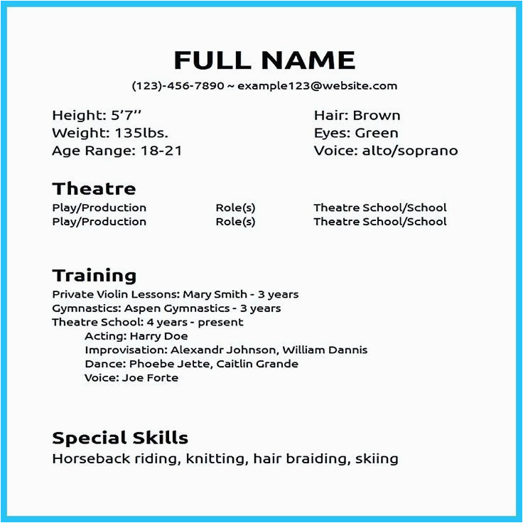 beginners acting resume template no experience why beginners acting resume template no experience had been so popular till now