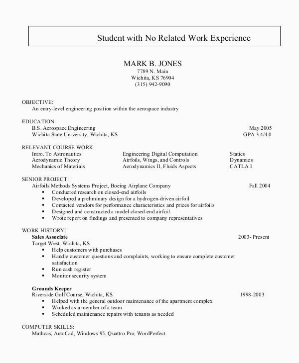 Resume Objective Sample for No Experience 44 Sample Resume Templates