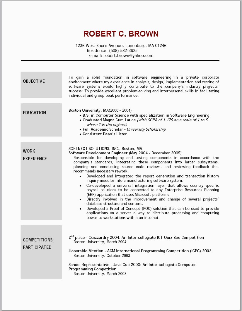 resume objective examples entry level