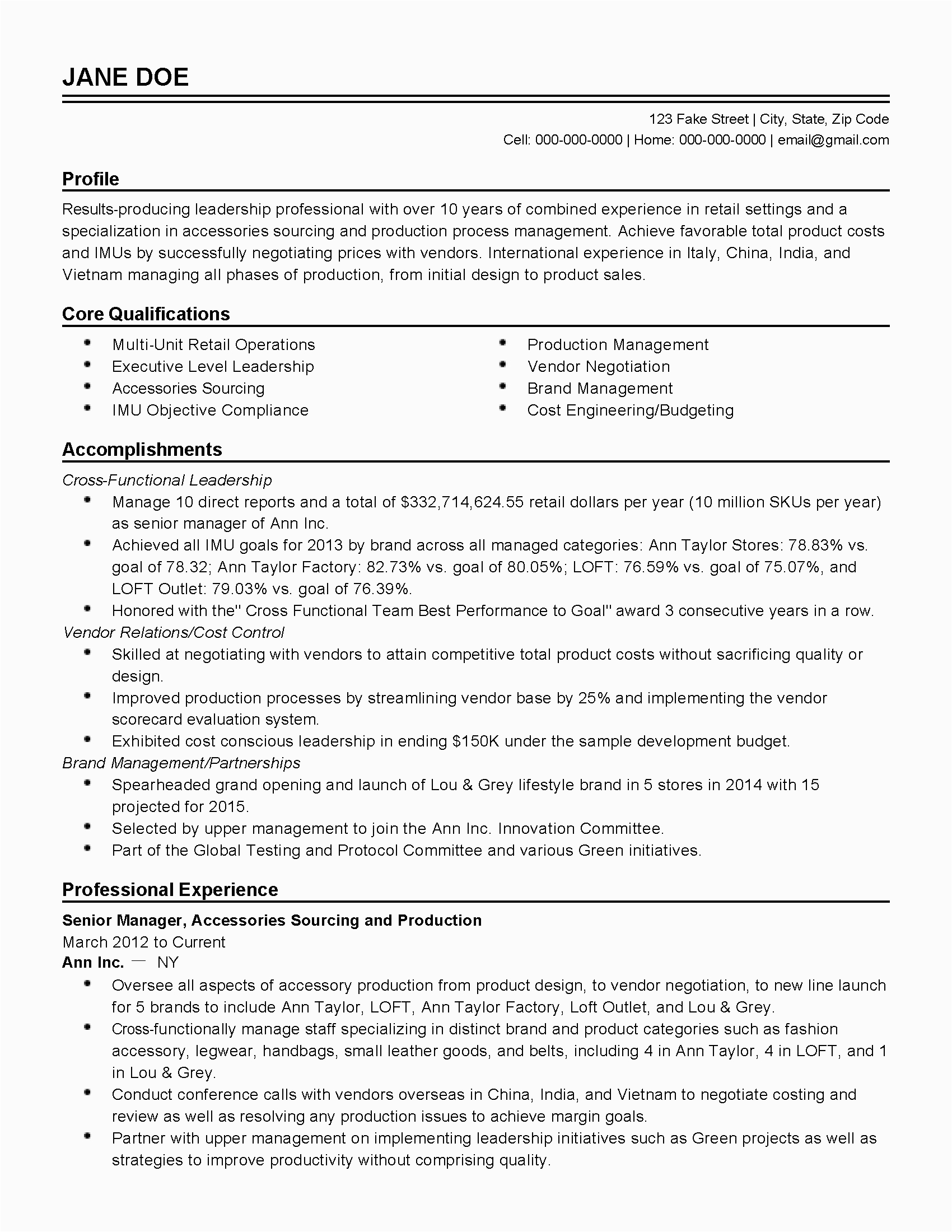 Resume Template for 10 Years Experience 10 Years Experience software Engineer Resume Briefkopf