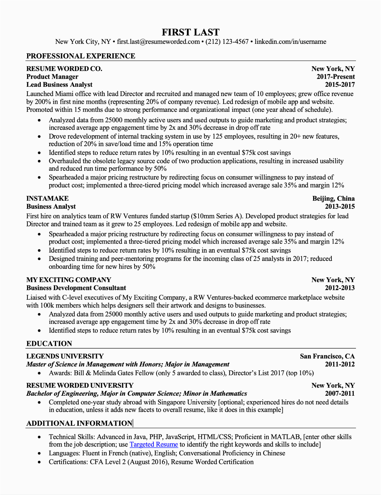 Resume Template for A Lot Of Experience Work Experience Resume format for Experienced the 2