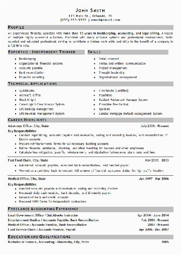 resume examples 10 years experience