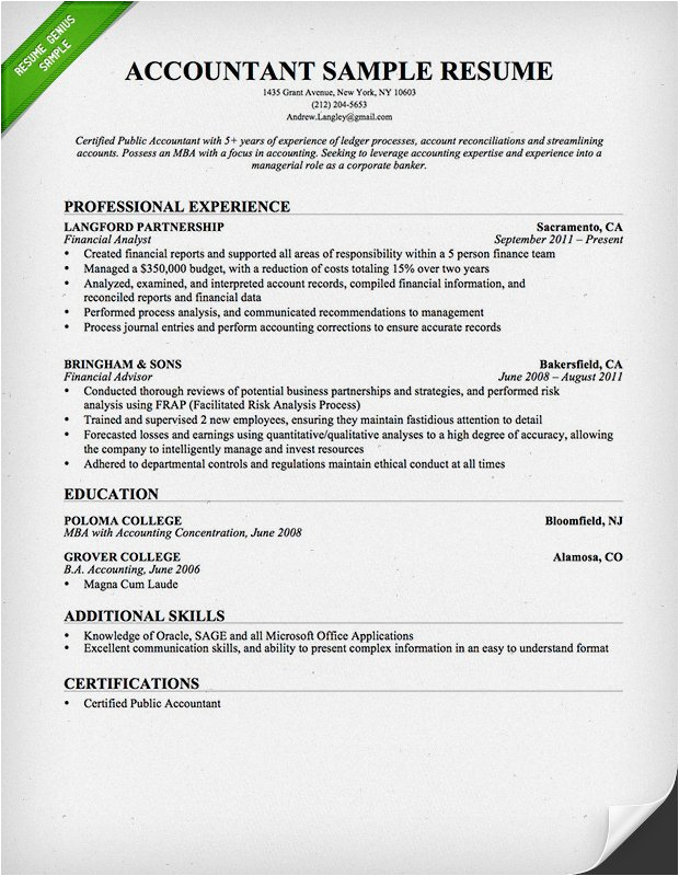 finance resume sample templates