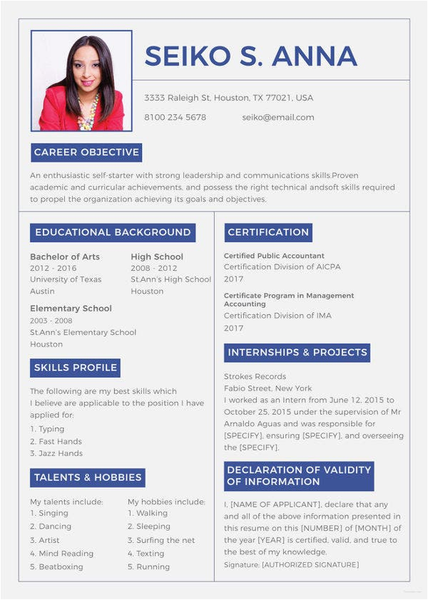 Resume Templates for College Students Free College Student Resume 8 Free Word Pdf Documents