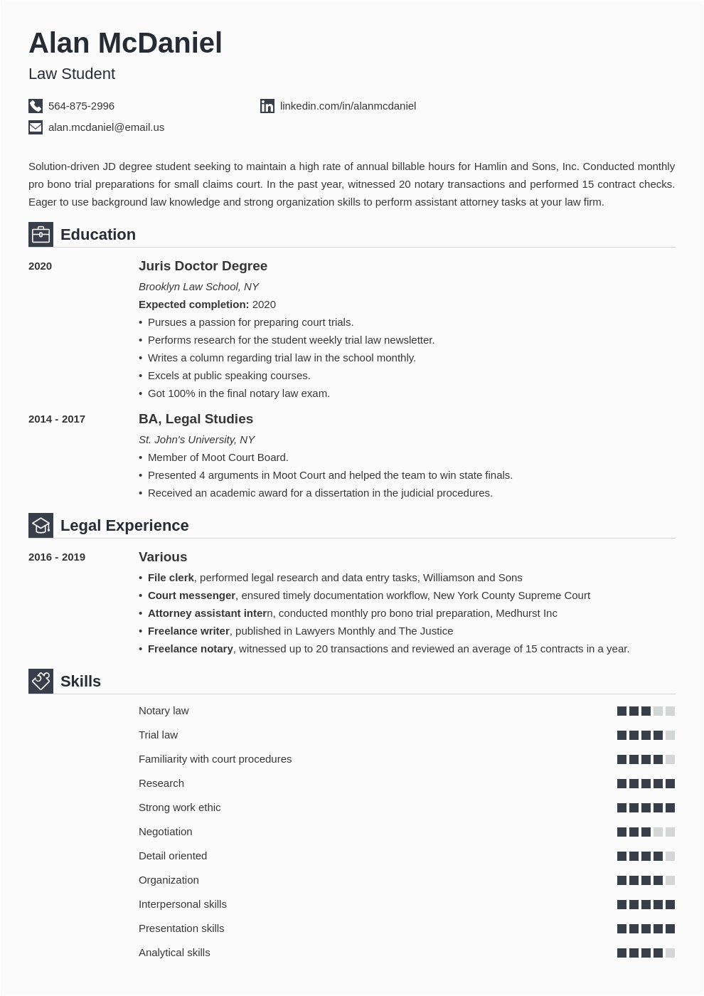 Resume Templates for Law School Applications Law School Application Resume Template 20 Examples