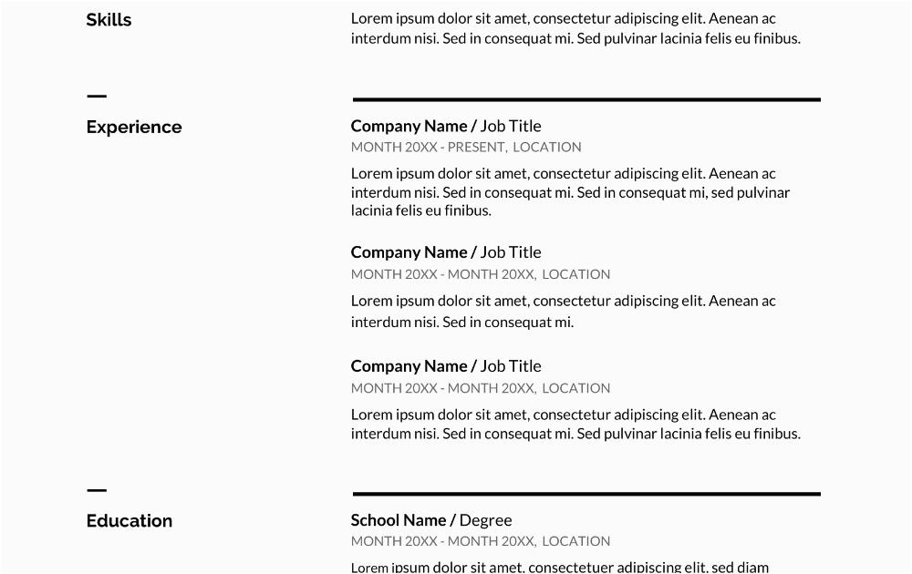 free resume templates word no sign up