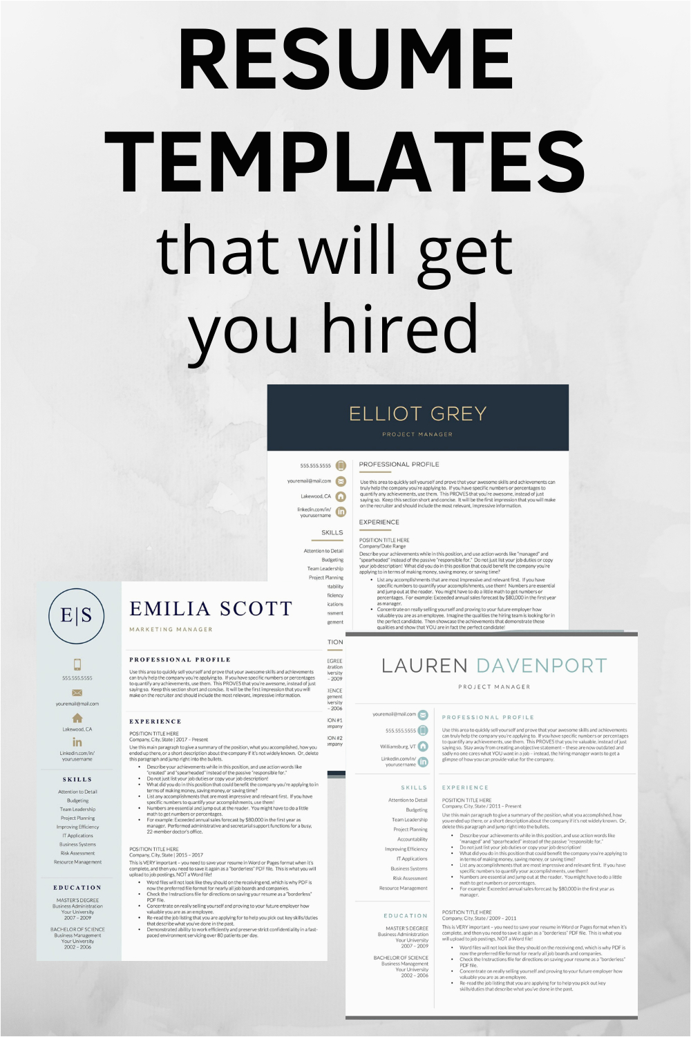 Resume Templates that Will Get You Hired the Best Resume Examples that Will Get You Hired In 2020