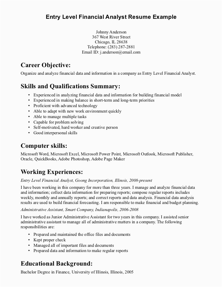 best objective for resume examples