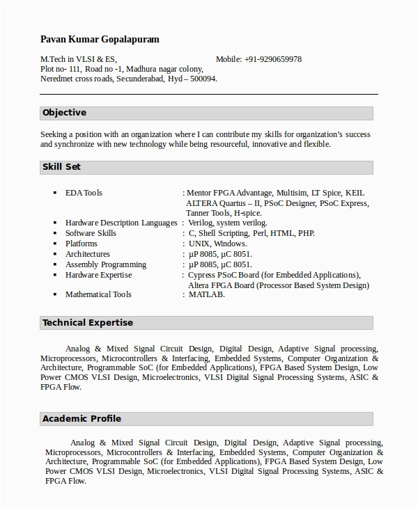 Sample Of A Good Resume Objective Free 8 Sample Good Resume Objective Templates In Pdf