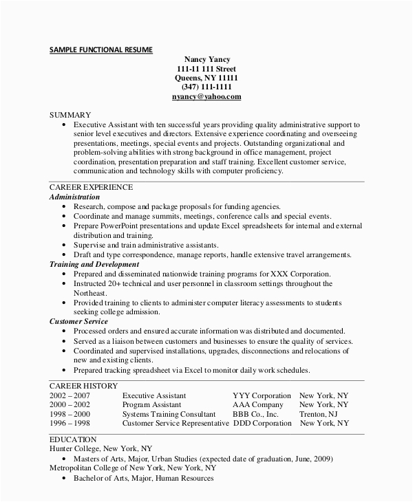 Sample Of A Good Resume Pdf Free 9 Functional Resume Samples In Pdf