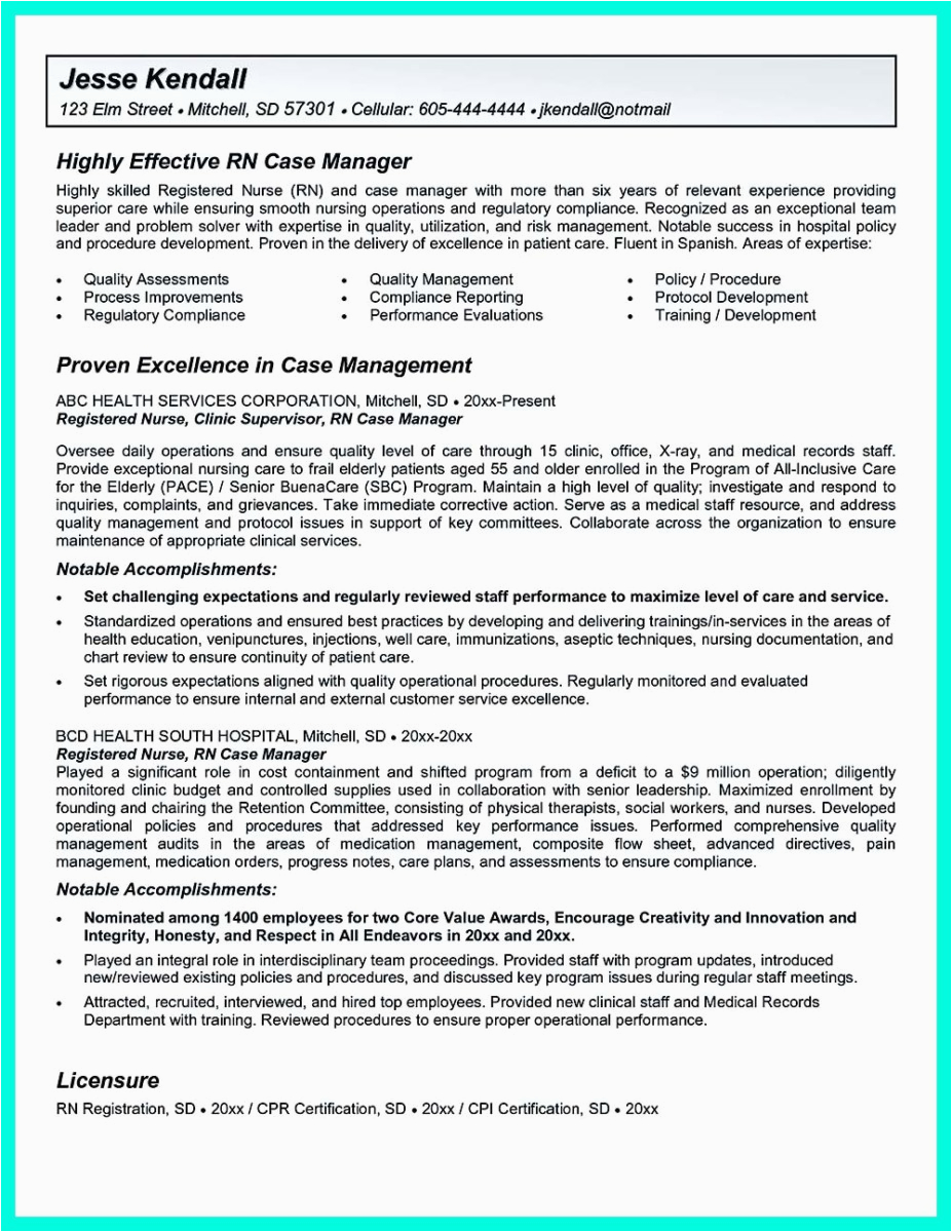 inspiring case manager resume to be successful in gaining new job