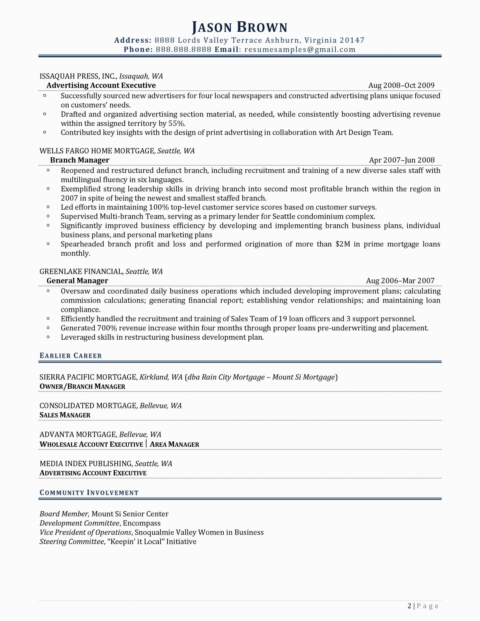 executive director resume examples