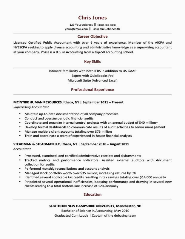 student resume objective examples for