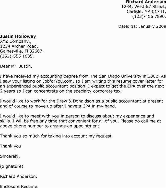 cover letter for cpa student