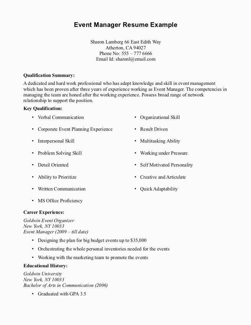 resume example for teenager with no