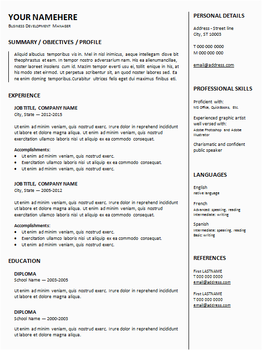 best resume cv templates