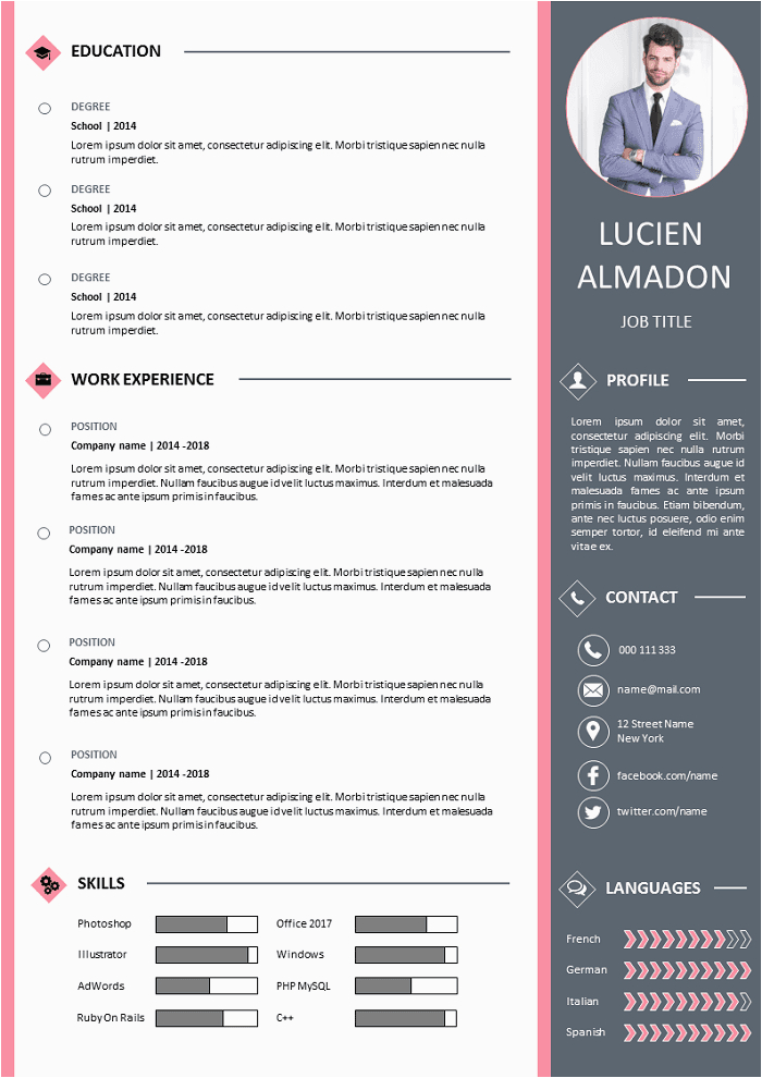 Two Column Resume Template Free Download Free Resume Two Columns to Download