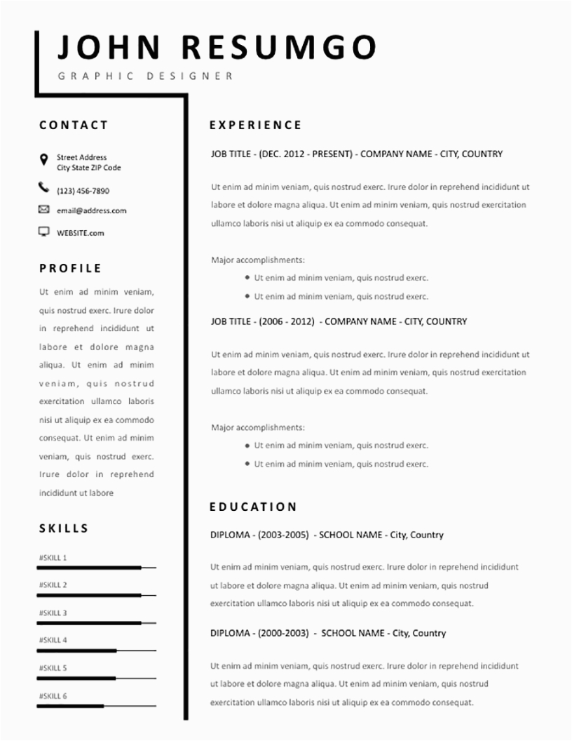 Two Column Resume Template Free Download Smeme – Simple Two Column Resume Template Resumgo