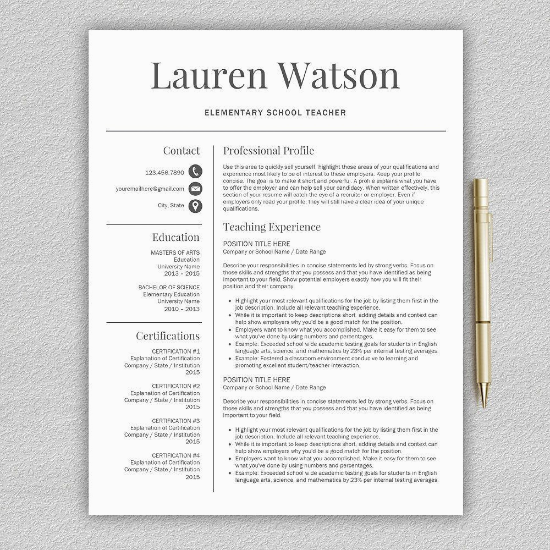 two column resume template word