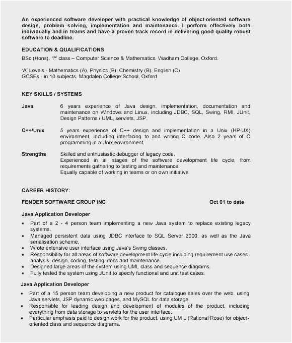 ui developer resume