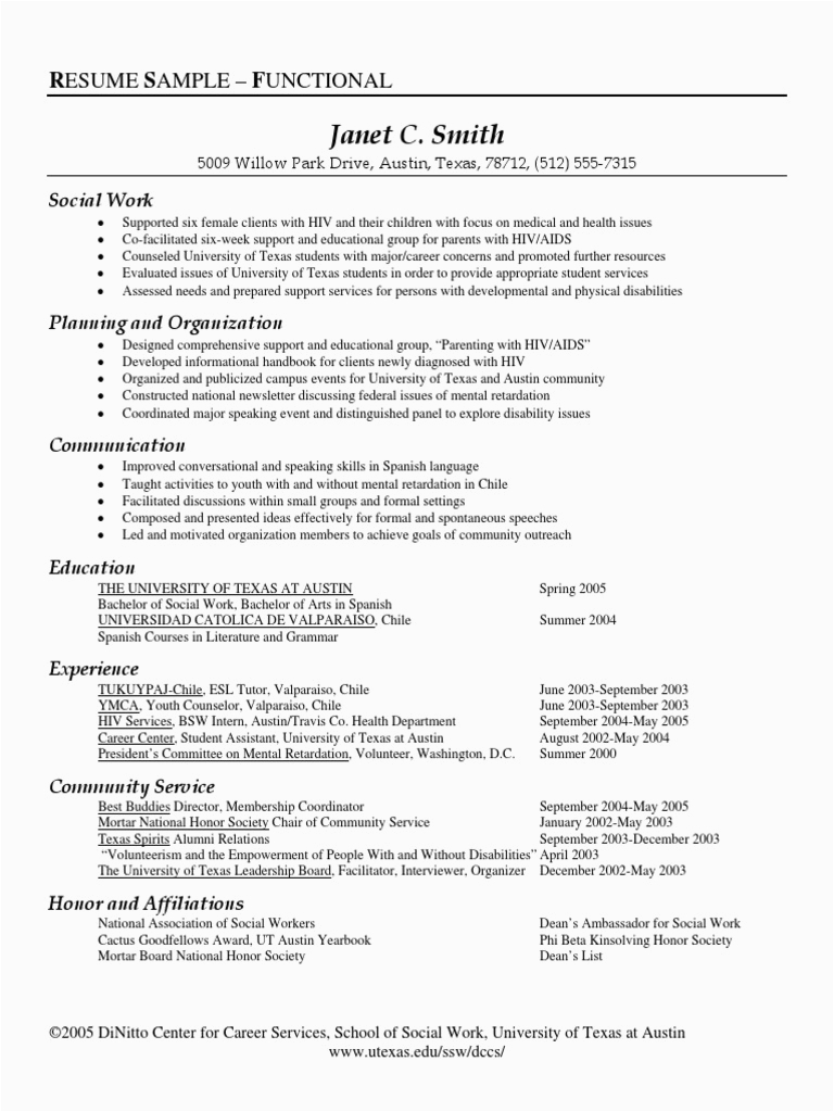 RESUME SAMPLE SOCIAL WORK pdf