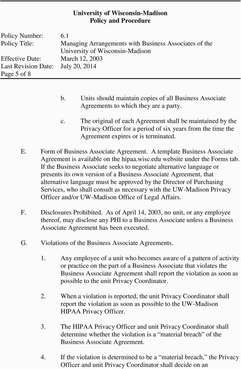 business associate agreement for hipaa